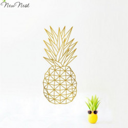 Geometrisk Ananas Vägg Dekal Sticker Hem Dekor Ananas Vil Konst Mural Geometrisk Frukt Kök Dekaler