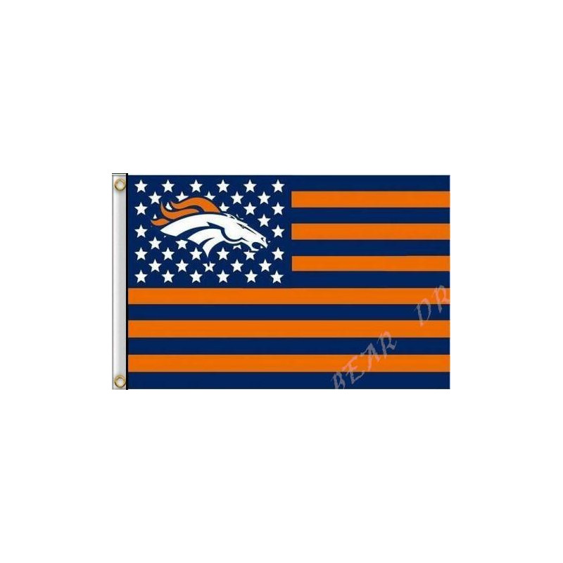 Nfl Denver Broncos Flagga Baner Oss Flagga 3ft X 5ft Polyester No 4 144 X 96 Centimeter