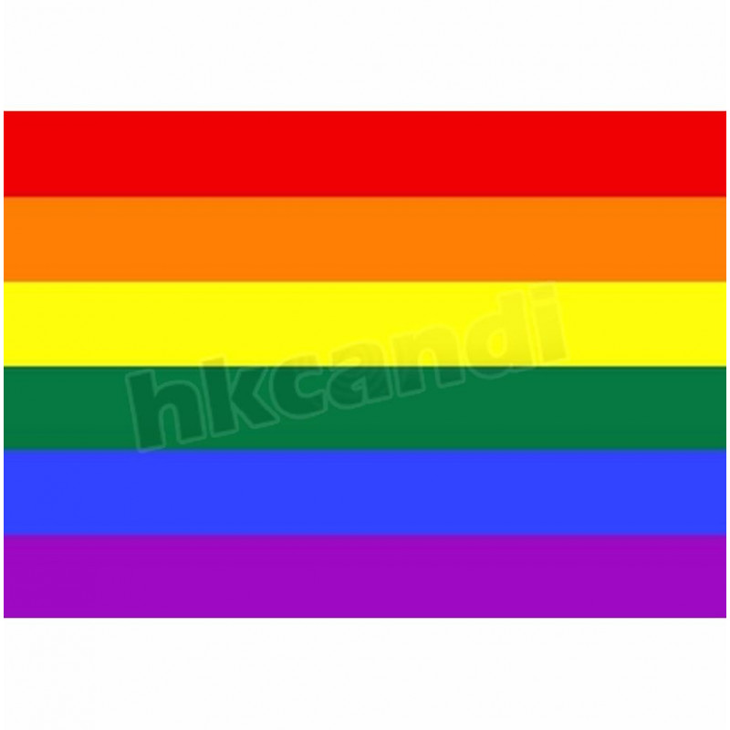 Hbtq 90cm X 60cm Regnbåge Flagga 3 X 2 Ft Polyester Standard Flagga Gay Stolthet Fred Flaggor Utomhus