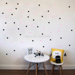 Vägg Dekorer Diy Färgrik Trianglar Runda Cirklar Stjärnor Konst Mural Dekaler Vil Klistermärken För