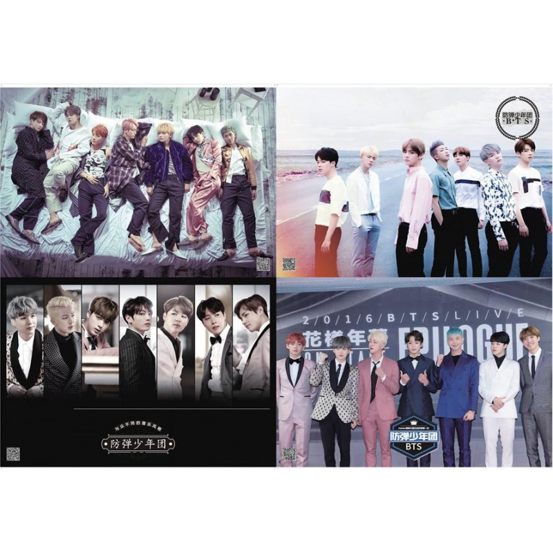 8 St Uppsättning Annorlunda Mönster A3 Affischer Kpop Bts Bangtan Boys Målningar Vägg Bilder