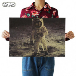 Slips Ler Mycket Dyrbar Foton De Apollo 11 Måne Landning Årgång Affisch Retro Kraft Papper Ydnad Film