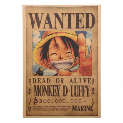 1 St Årgång Papper Retro Anime Affisch Efterlyst Affisch Hem Dekor Vägg Sticker