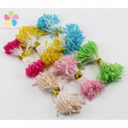 3mm Blandad Färger Glas Pistill Stamen Blomma Stamen Kaka Dekoration 480pcs Massa 11050318 480