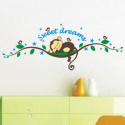 Apa Skog Diy Avtagbar Konst Vil Citat Vägg Sticker Dekal Mural Hem Dekoration