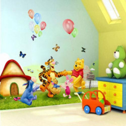 Söt Winnie Äng Avtagbar Vägg Sticker Barn Barnkammare Dekor Dekaler Lxl