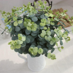 1 St Grön Artificiell Växt Silke Blomma Runda Löv Blomma Arrangemang Tillbehör Bröllop Hem Dekoration