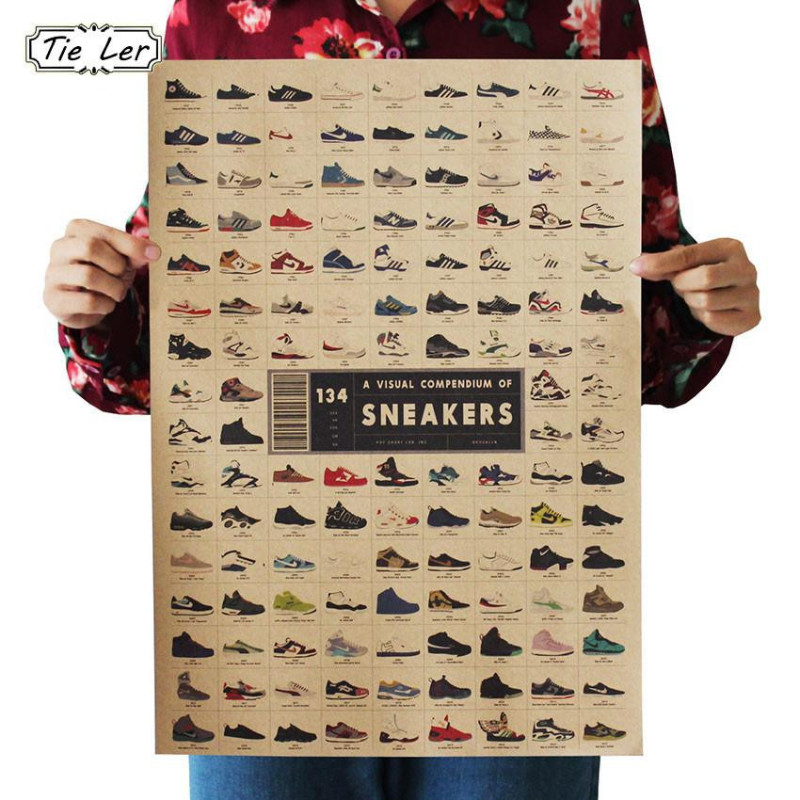 Slips Ler Gymnastikskor Nostalgi Gammal Retro Kraft Affisch Reklam Affisch Årgång Dekorativ Målning