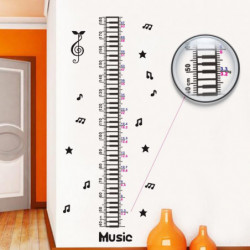 Romantisk Musik Anteckningar Höjd Dekal Barn Barn Vägg Klistermärken Tecknad Serie Barn Höjd Diagram