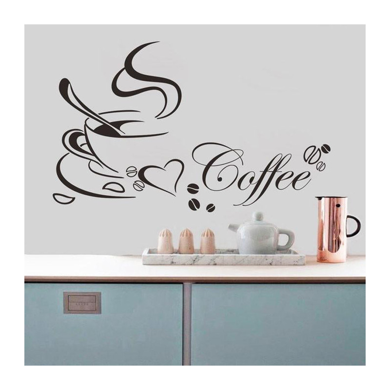 Festival Mode Avtagbar Kök Dekor Kaffe Kopp Hem Dekaler Vil Konst Vägg Sticker