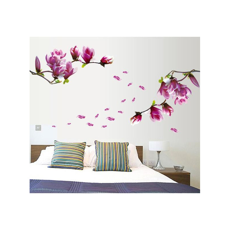 Ett Bit Lyx Persika Blomma 150 X 55cm Säng Rum Vägg Vil Dekal Konst Diy Hem Dekor Vägg Sticker 7105