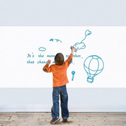 Mode Avtagbar Whiteboard Kontor Vil Vägg Sticker Barn Ritning Rader Vit Styrelse