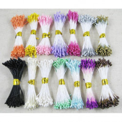 Multipos Trunc Dubbel Tips 1mm Pärla Blomma Stamen Kaka Dekoration 1260pcs Massa 11010114 1260