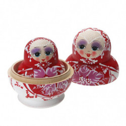 10 St Trä Docka Ryska Nesting Dockor Fläta Flicka Traditionell Matryoshka Dockor Leksak Fci