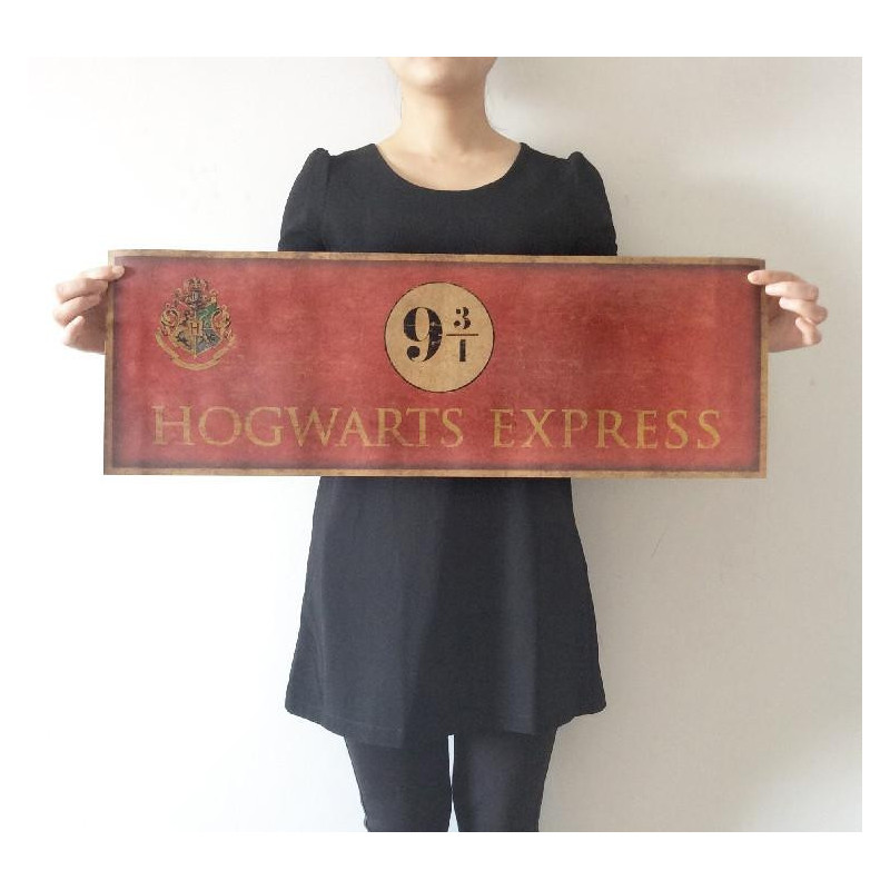 Harry Krukmakare 9 3 4 Plattform Hogwarts Exress Årgång Papper Affisch 28x9 5inch 71 X 24cm Barn Pojke