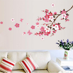 120x50cm Körsbär Blomma Blomma Vägg Klistermärken Vattentät Levande Rum Sovrum Vägg Dekaler 739