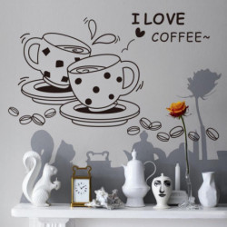 2015 Modern Fasion Kaffe Koppar Hem Dekal Kök Dekor Bröllop Dekoration Vägg Klistermärken Va8241