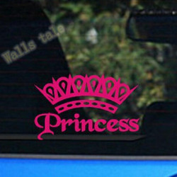 Söt Rosa Insessa Krona Bil Dekal Sticker Elegant Lady Flickor Bil Klistermärken S2013