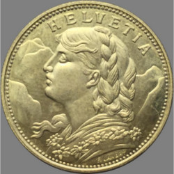 Schweizisk 20 Franc Guld 1897 B Mässing Kopia Mynt