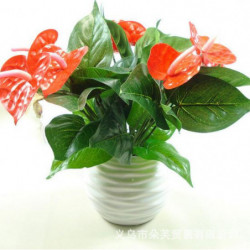 1bunch Artificiell Blomma Falsk Anthurium Bukett Bröllop Arrangemang Jul Hem Dekoration