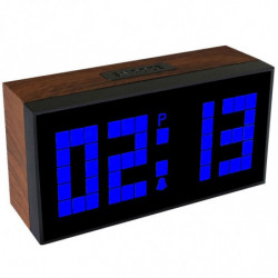 Stor Led Snooze Larm Klocka Barn Show Termometer Datum Nedräkning Vakna Upp Ljus Klocka Med Tid Utsång