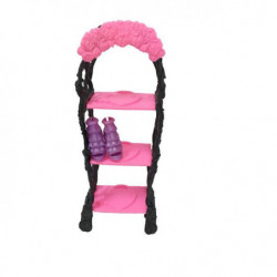 Barn Lekstuga Skor Kuggstång För Barbie Docka Lagring Racks För Monster Hög Dockor Möbel