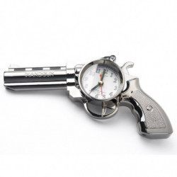 Het Pistol Pistol Form Larm Klocka Skrivbord Tabell Hem Kontor Dekor