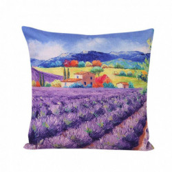 45x45cm Lila Romantisk Conntryside Lavendel Soffa Säng Hem Dekor Kudde Fall Dämpa Omslag Lycklig