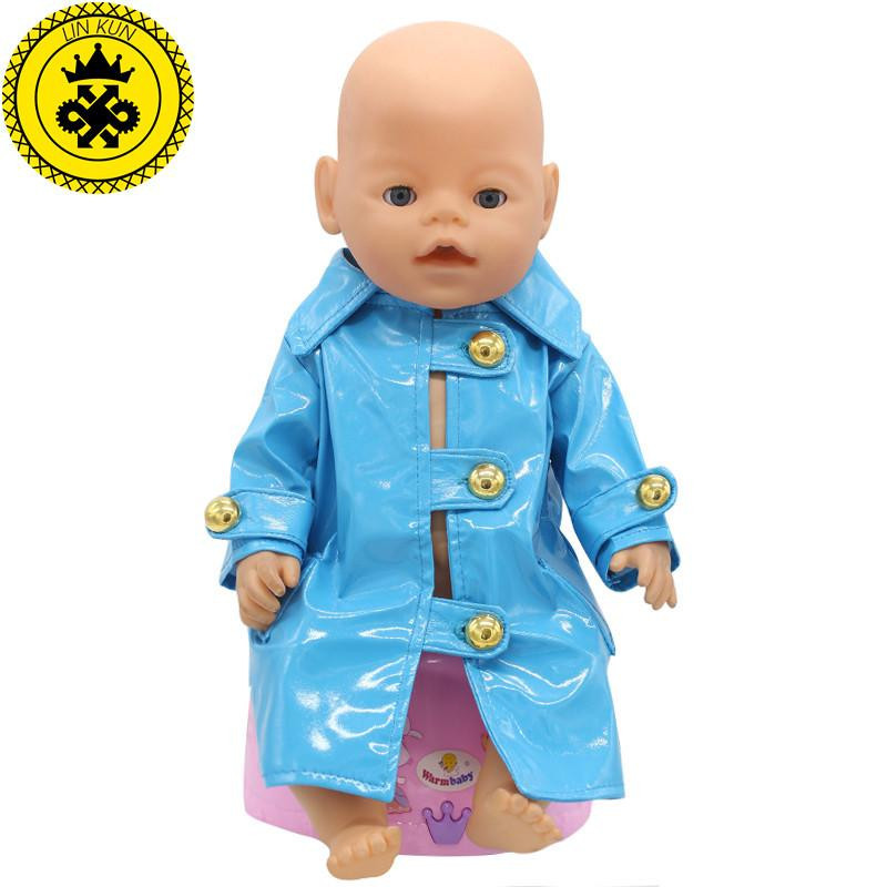 Bebis Född Docka Kläder Blå Läder Täcka Passa 43cm Bebis Född Zapf Docka Klänning Docka Tillbehör