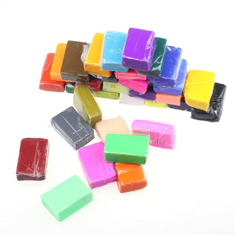 32pcs Diy Formbar Fimo Polymer Modellering Mjuk Lera Blocks Model Diy Ugnbaka Lera Polymer Lera Figuline