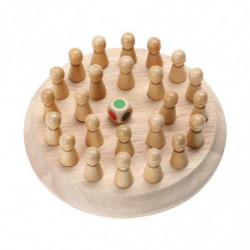 1set Barn Trä Minne Match Pinne Schack Spel Pedagogisk Färg Kognitiv Förmåga Minne Träning Leksaker