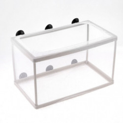 Fisk Tank Akvarium Plast Ram Vit Netto Steka Hatchery Uppfödare W 6 X Sugning Koppar
