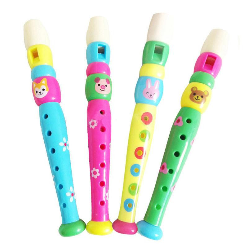 Färgrik Barn Inlärning Flöjt Väl Designad Trä Plast Barn Piccolo Flöjt Musikalisk Instrument Tidigt