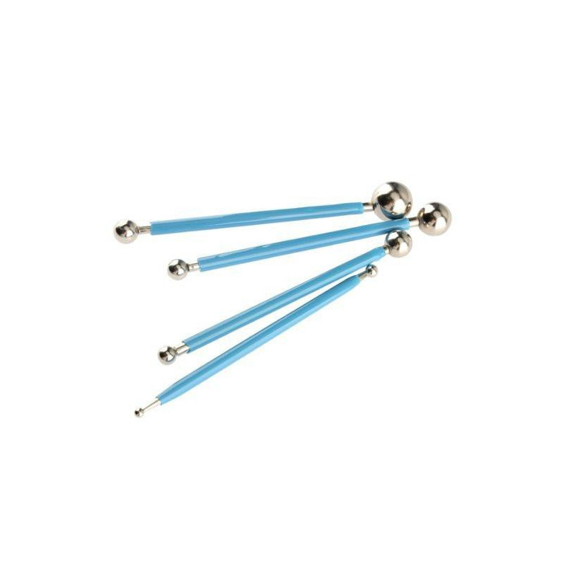 Diy Rost Stål 8 Storlek Modellering Verktyg Boll Lera Model Dekoration Verktyg