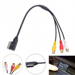 För Vw För Audi Ami A3 A4 A6 A7 A8 Q5 Q7 R8 Ami Mmi Rca 3rca Dvd Video Audio Inmatning Aux Kabel Tråd