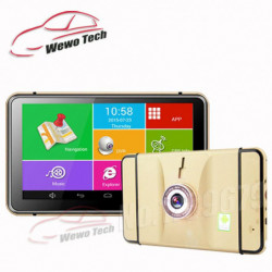 7 Tum Android Gps Navigering 1080p Bil Dvr Kamera Recorder 512mb 8gb Lastbil Fordon Gps Karta Fyrkärnig