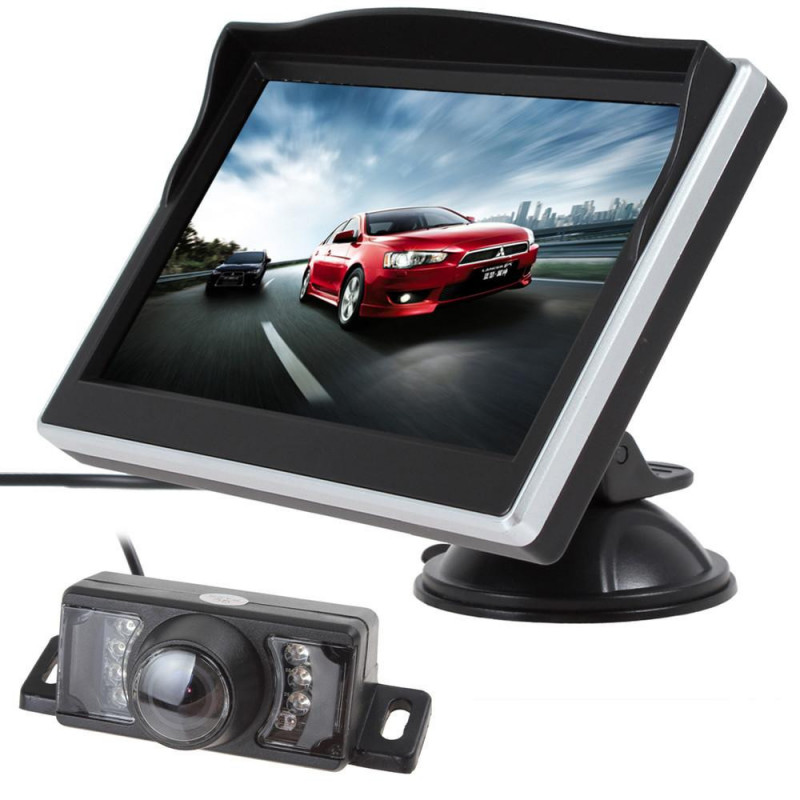 5 Tum Tft Hd Digital Lcd Skärm 480 X 272 Färg Bil Bak Se Övervaka 7 Ir Lights Vattentät 170 Grad