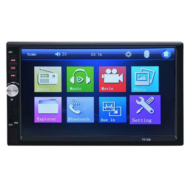 7012b 7 Tum Blåtand Tft Skärm Bil Audio Stereo Mp5 Spelare 12v Bil 2din Stöd Aux Fm Usb Sd Mmc För