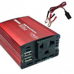 200w Bil Bil Hem Inverter Omvandlare Adapter 12v Till 220v 110v Laddare Två Usb Med Alligator Clips