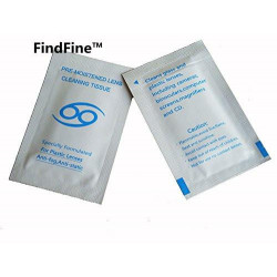 Findfine 100 Counts Våt Lins Wipes Emoisten Och Disponibel För Glasögon Kamera Lcd Monitorer Mikroskop