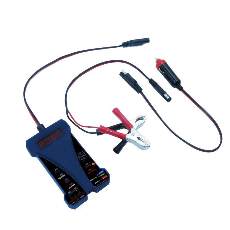 Motopower MÖrk BlÅ 12v Smart Digital Batteri Testare Voltmeter Generator Analysator Lcd Och Led Visa