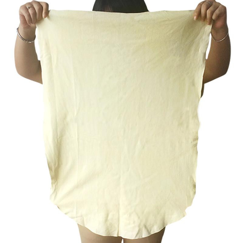 Bil Glans Super Stor Naturlig Äkta Läder Stenget Torkning Trasa Fullt Absorberande Bil Rengöring Trasa