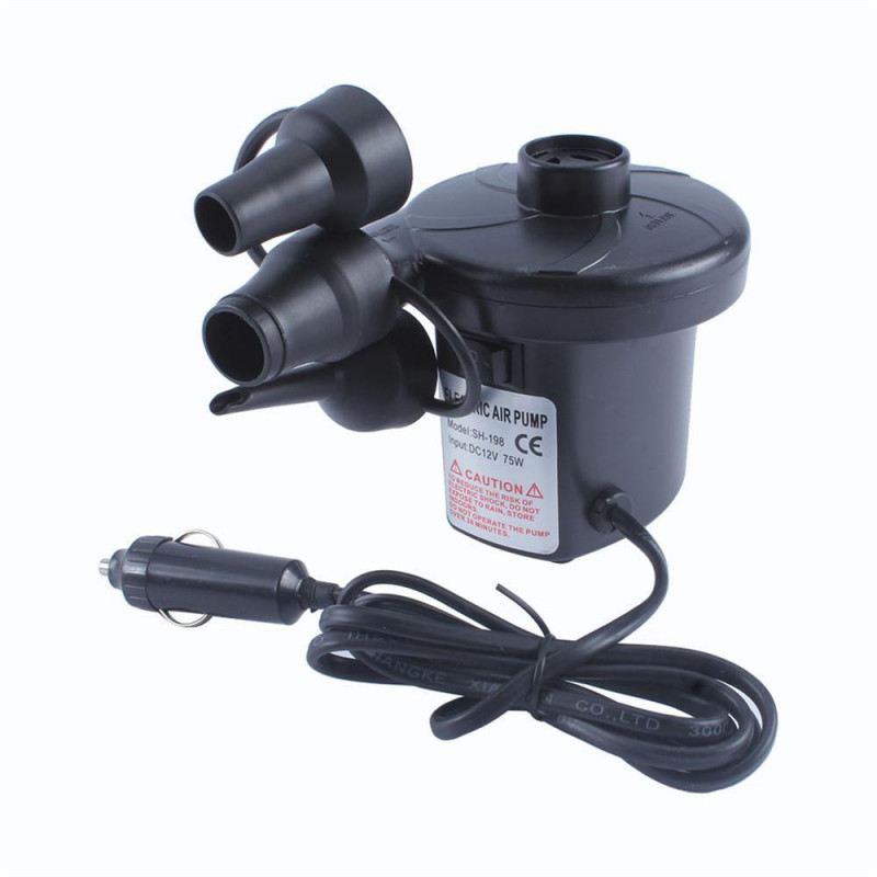 A24 Likström 12v 3800pa Elektrisk Luft Pump 380l Min För Luft Madrass Uppblåsbar Båt Airbed Svävfarkost