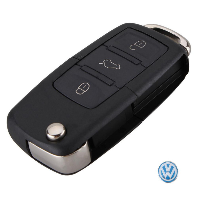 Hopfällbar Bil Avlägsen Flip Ckel Skal Fall Fob För Volkswagen Vw Jetta Golf Passat Skalbagge Polo