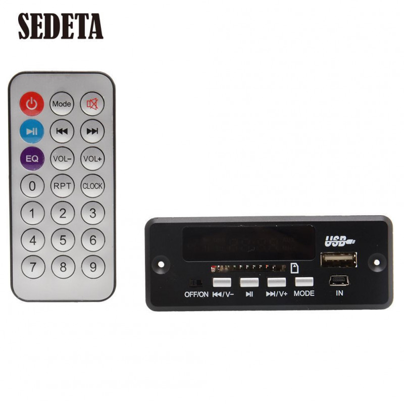 Bil Usb Fm Mp3 Musik Audio Radio Hifi Spelare Modul Styrelse Avlägsen Kontrollera Hållbar Förstärkare