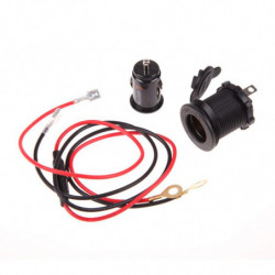 Dubbel Usb 12v Bil Motorcykel Lastbil Cigarett Lättare Adapter Mobiltelefon Laddare Uttag Svart 60cm