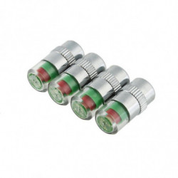 1 Uppsättning 4pack Bil Däck Däck Tryck Övervaka Indikator Ventil Stam Keps Sensor 3 Färg Öga Varna