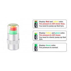4pack Bil Bil Däck Luft Tryck Ventil Stam Caps Sensor Indikator Varna Cykel 2 4bar