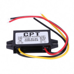 1 St Likström Till Likström 12v Till 5v 3a 15w Bil Bil Kraft Omvandlare Regulator Adapter För Carcorder