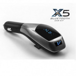 Trådlös Fm Sändare Blåtand Bil Utrustning Mp3 Spelare Handsfree Ring Upp Radio Modulator Med Usb